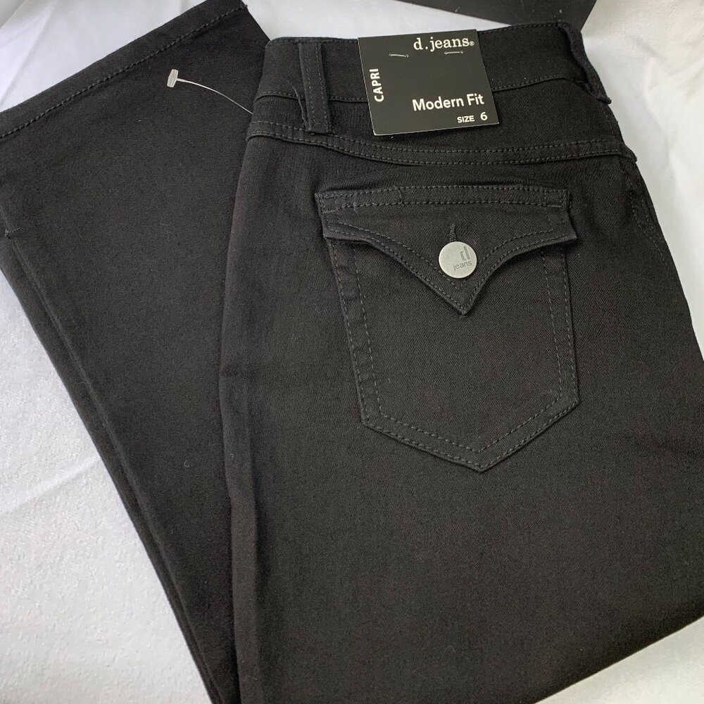 d.jeans Capri Modern Fit Black Denim